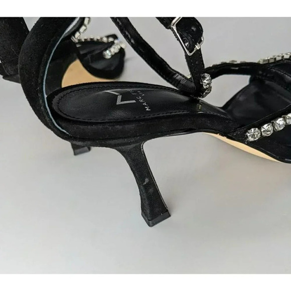 Marc Fisher Women's Dezzi Rhinestone Ankle Strap Sandal Black Size 7.5 MSRP $150 - Picture 6 of 8